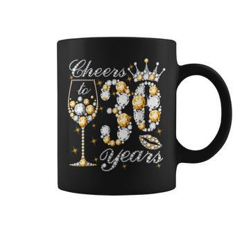 Cheers To 30 Years Old Happy 30Th Birthday Queen Drink Wine Coffee Mug | Mazezy