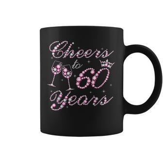 Cheers To 60 Years 1962 60Th Birthday Queen Pink Diamond Coffee Mug - Thegiftio UK