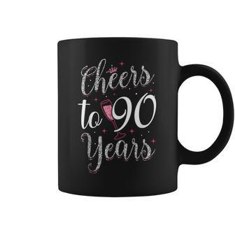 Cheers To 90 Years 90Th Birthday Coffee Mug - Monsterry DE