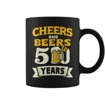 Cheers And Beers To 50 Years Happy 50Th Birthday Coffee Mug | Mazezy UK