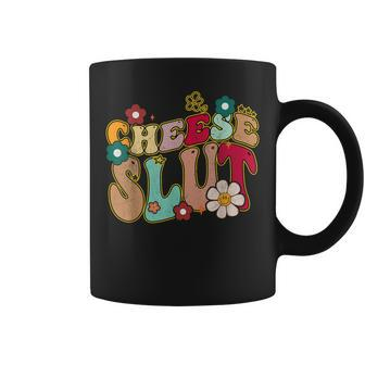 Cheese Slut Groovy Christmas Sarcastic Saying Women Coffee Mug - Seseable