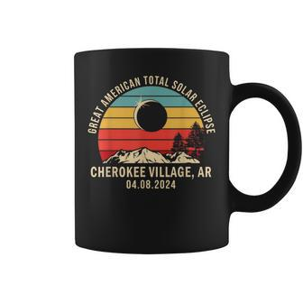 Cherokee Village Ar Arkansas Total Solar Eclipse 2024 Coffee Mug - Seseable