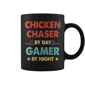 Chicken Chaser By Day Gamer By Night Coffee Mug - Monsterry DE