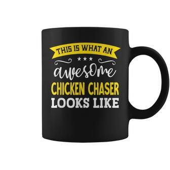 Chicken Chaser Job Title Employee Worker Chicken Chaser Coffee Mug - Monsterry