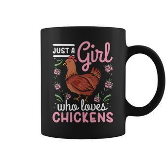 Chicken Lover Just A Girl Who Loves Chickens Coffee Mug | Mazezy