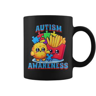 Chicken Nugget And French Fries Autism Awareness Coffee Mug - Seseable