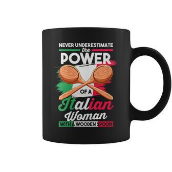 Chief Never Underestimate The Power Of An Italian Woman Coffee Mug - Monsterry