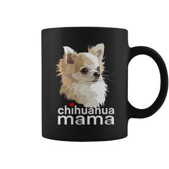 Chihuahua Mama Chihuahua Long Haired Mom Mommy Chiwawa Dog Coffee Mug | Mazezy CA