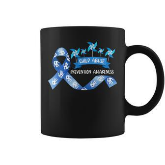 Child Abuse Prevention Awareness Month Pinwheel Ribbon Coffee Mug - Monsterry UK
