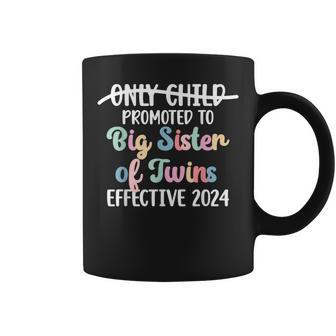 Only Child Promoted To Big Sister Of Twins Effective 2024 Coffee Mug - Monsterry CA