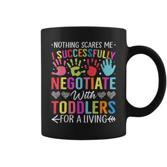 Childcare Teacher Negotiate With Toddlers Daycare Provider Coffee Mug - Seseable