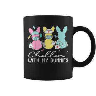 Chillin With My Bunnies Nurse Easter Day Nursing Rn Nicu Coffee Mug - Seseable