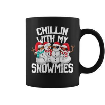 Chillin With My Snowmies Snowman Christmas Matching Pajama Coffee Mug - Seseable