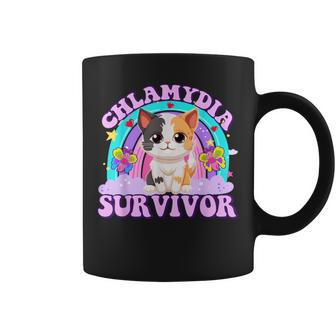 Chlamydia Survivor Cat Meme For Adult Humor Coffee Mug - Monsterry UK