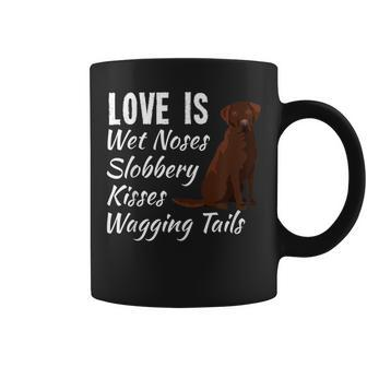 Chocolate Labrador Retriever Dog Love Lab Dogs Saying Coffee Mug - Monsterry