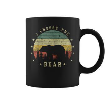 I Choose The Bear Lover Retro Vintage Camping Hunting Coffee Mug - Monsterry