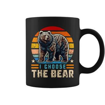 I Choose The Bear Vintage Sunset Bear Coffee Mug - Monsterry