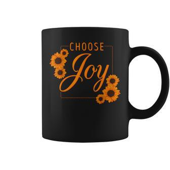 Choose Joy Motivational Encouragement Happiness Coffee Mug - Monsterry