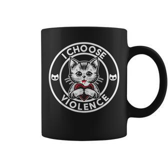 I Choose Violence Kitty Coffee Mug - Seseable