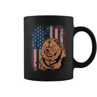 Chow Chow American Flag Patriotic Chow Chow Owner Coffee Mug - Monsterry