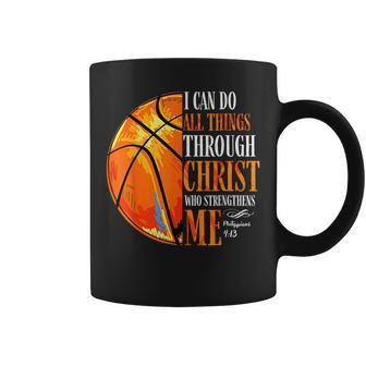 Christian Basketball I Can Do All Things Through Christ Coffee Mug - Thegiftio UK