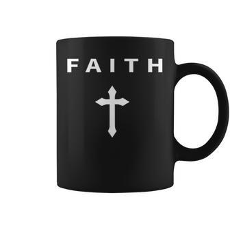 Christian Minimalist Religious Christ Faith And Cross Coffee Mug - Monsterry