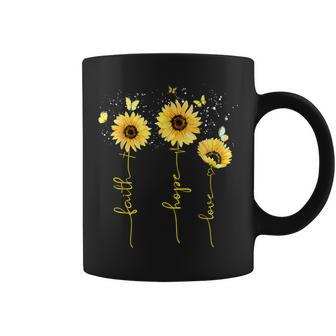 Christian For Sunflower Faith Hope Love Coffee Mug - Thegiftio UK