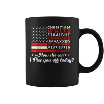 Christian White Straight Unwoke Unvaxxed Gun Owner Coffee Mug | Mazezy