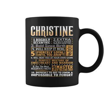 Christine Name Name Birthday Coffee Mug - Monsterry CA