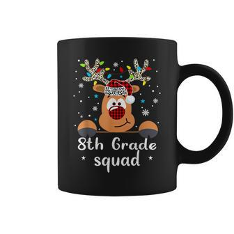 Christmas 8Th Grade Squad Plaid Reindeer Santa Teacher Coffee Mug | Mazezy