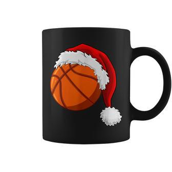 Christmas Basketball Ball Santa Hat Boys Sport Xmas Coffee Mug - Thegiftio UK