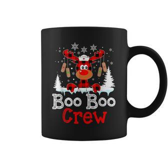 Christmas Boo Boo Crew Reindeer Nurse Buffalo Plaid Nurse Coffee Mug - Monsterry
