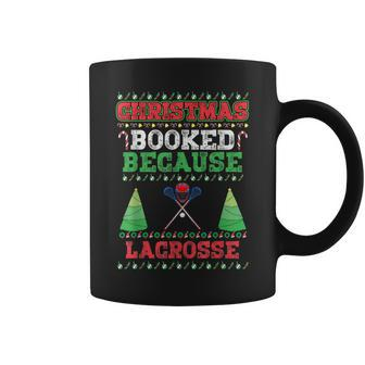 Christmas Booked Because Lacrosse Sport Lover Xmas Coffee Mug - Seseable