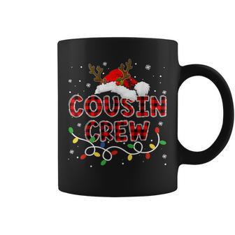 Christmas Cousin Crew Buffalo Plaid Family Xmas Pajamas Pjs Coffee Mug - Seseable