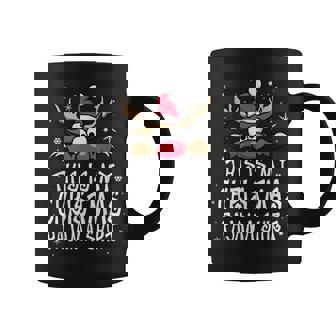 This Is My Christmas Pajama Christmas Reindeer Coffee Mug - Monsterry