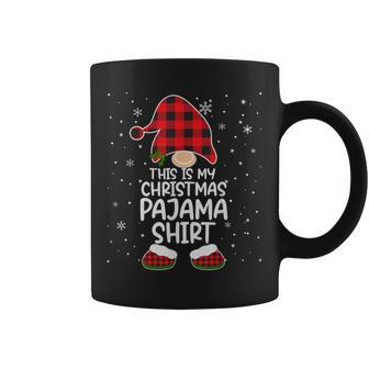 This Is My Christmas Pajama Gnome Xmas Red Plaid Coffee Mug - Monsterry DE