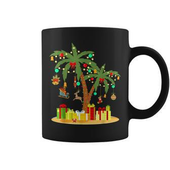 Christmas Palm Tree Tropical Xmas Coconut Matching Family Coffee Mug - Seseable