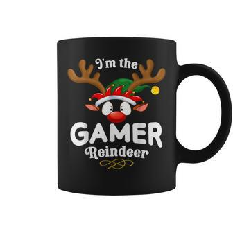 Christmas Pjs Gamer Xmas Reindeer Matching Coffee Mug - Thegiftio UK