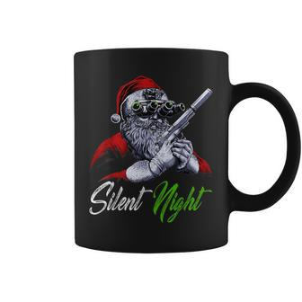 Christmas Santa Claus Guns Silent Night Santa Coffee Mug | Mazezy