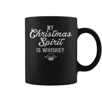 My Christmas Spirit Is Whiskey Christmas Whiskey Drinker Coffee Mug - Thegiftio UK