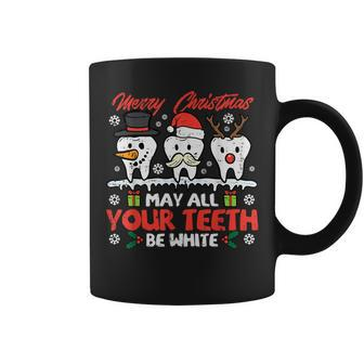 Christmas All Th White Xmas Dentist Dental Squad Women Coffee Mug - Monsterry