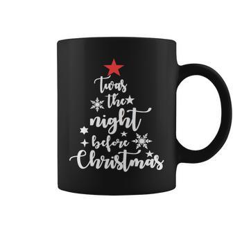 Christmas Twas The Night Before Tree Word Cloud Coffee Mug - Monsterry