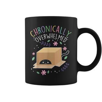 Chronically Overwhelmed Adhd Autism Cat Anxiety Spoonie Coffee Mug - Thegiftio