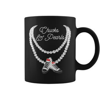 Chucks And Pearls For Teachers Coffee Mug | Crazezy UK