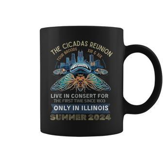 Cicada Concert Tour 2024 Illinois Cicada Broods Coffee Mug - Monsterry DE
