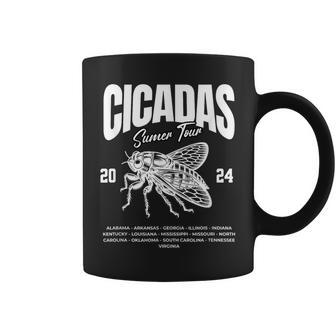 Cicada Summer Tour 2024 Double Emergence Bug Humor Coffee Mug | Mazezy UK