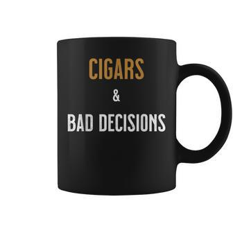 Cigars And Bad Decisions Vintage Old Coffee Mug - Monsterry DE