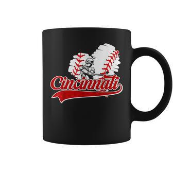 Cincinnati Cities Baseball Heart Baseball Fans Women Coffee Mug - Monsterry UK