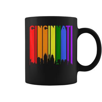 Cincinnati Ohio Downtown Rainbow Lgbt Gay Pride Coffee Mug - Monsterry