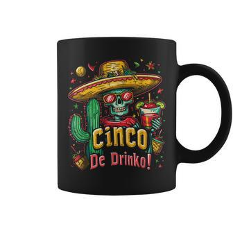 Cinco De Drinko Mexican Skull Fiesta 5 De Mayo Drinking Coffee Mug - Thegiftio UK